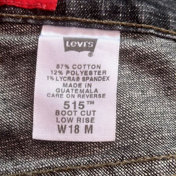 Levi’s Women’s 515 Nouveau Bootcut Jeans Black Low Rise W18 M Stretch Denim - Picture 6 of 6